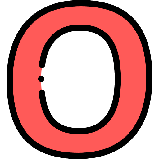 O o shapes and symbols alphabet icon O o shapes and symbols alphabet icon