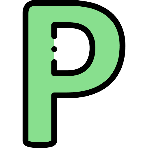 P education consonant typographical icon P education consonant typographical icon