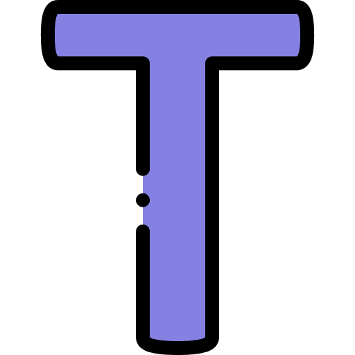 T consonant writing abecedary icon T consonant writing abecedary icon