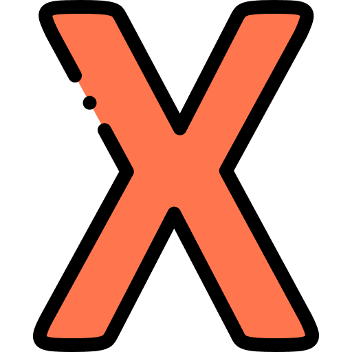 X writing alphabet shapes and symbols icon X writing alphabet shapes and symbols icon