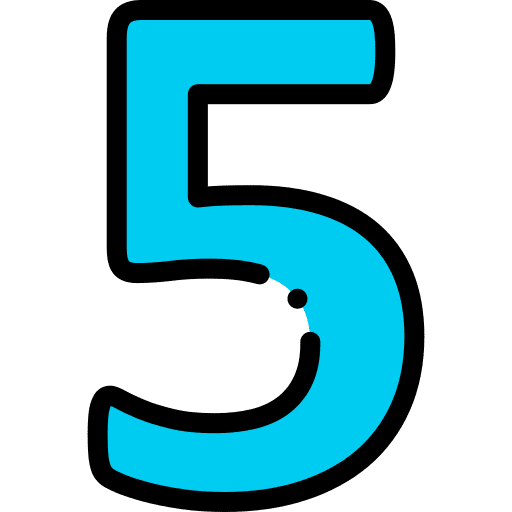 5 character five number icon 5 character five number icon