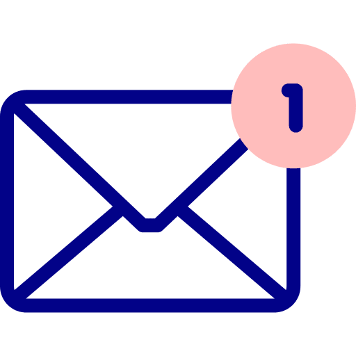 Mail interface envelope notification icon