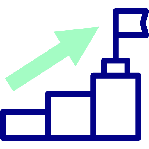 Upstairs growth goal flag icon