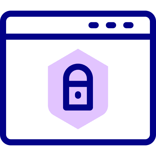Locked internet online safety icon Locked internet online safety icon
