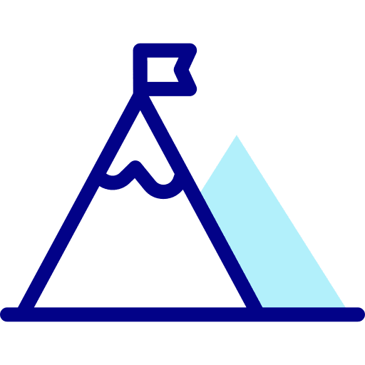 Mountain goal aim start up icon Mountain goal aim start up icon
