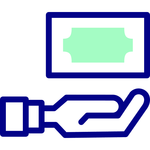 Money hand business pay icon Money hand business pay icon