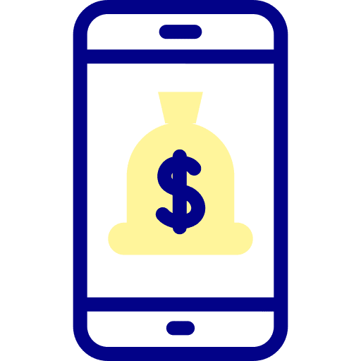 Phone business and finance online payment business icon Phone business and finance online payment business icon