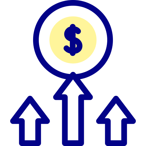 Profit coins cash business and finance icon Profit coins cash business and finance icon