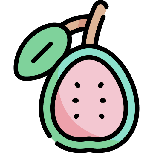 Guava vegan healthy tropical icon Guava vegan healthy tropical icon