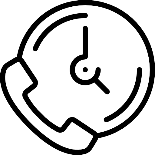 Time call auricular logistics delivery call icon