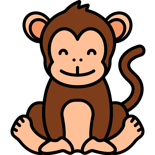 Monkey ape zoo animal kingdom icon