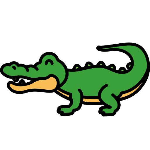 Crocodile wild life animal animals icon