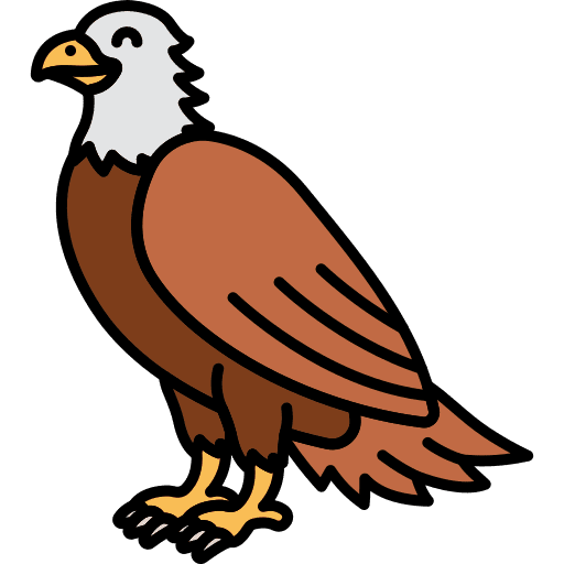 Eagle animal kingdom wild life eagle icon
