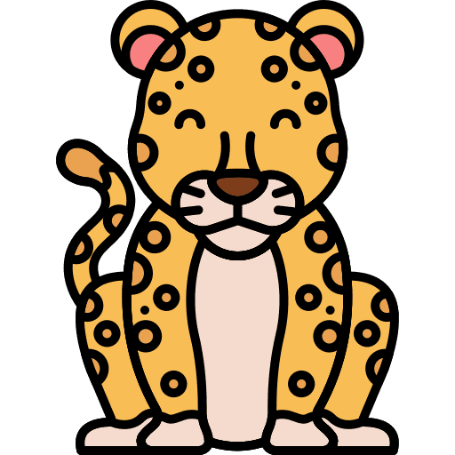 Leopard zoo wild life jaguar icon