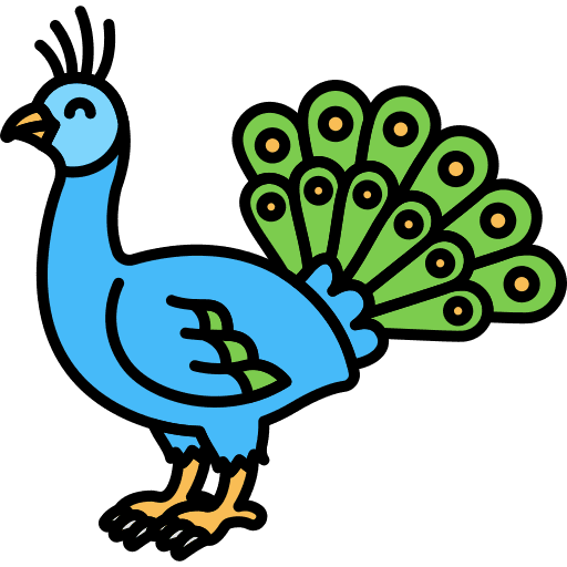 Peacock wild life peacock fauna icon