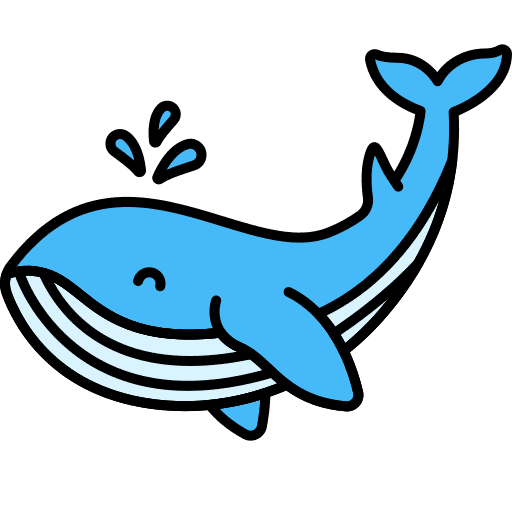 Whale zoo animal kingdom wild life icon