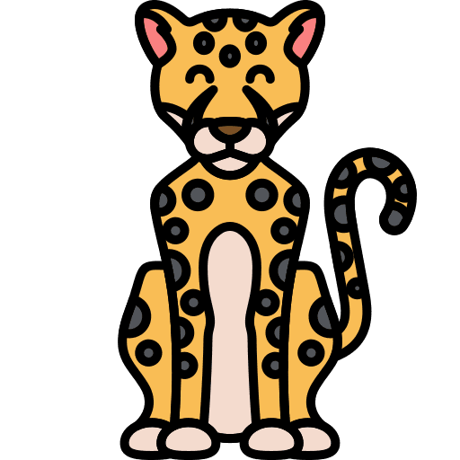 Cheetah zoo animal kingdom animals icon