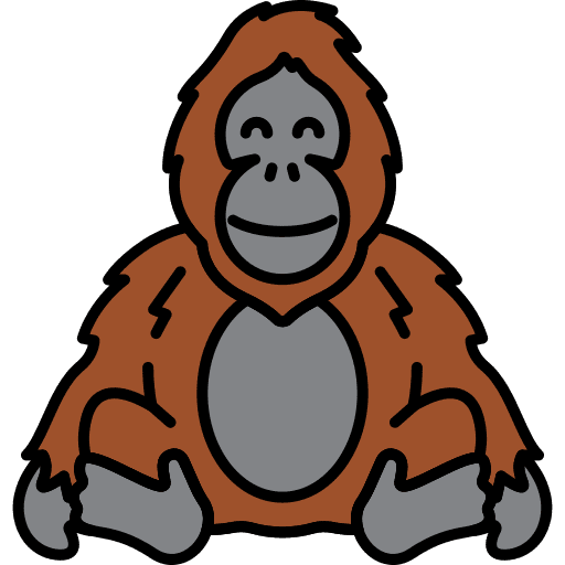Orangutan animals animal kingdom zoo icon