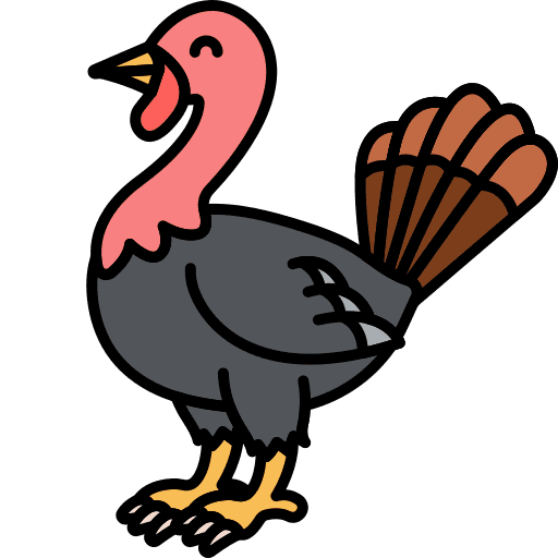 Turkey animals animal thanksgiving icon