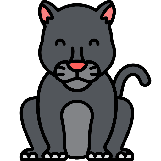 Black panther animals zoo black panther icon