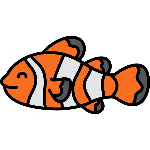 Clown fish ocean aquatic clown fish icon