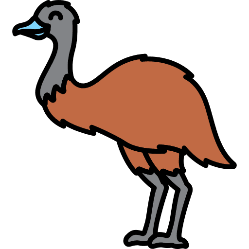 Emu fauna ostrich emu icon