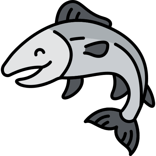 Salmon animal healthy food food and restaurant icon