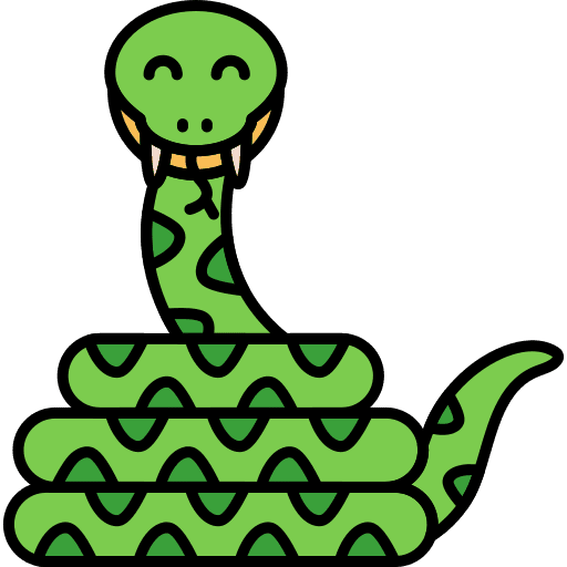 Snake wild exotic pet animal icon