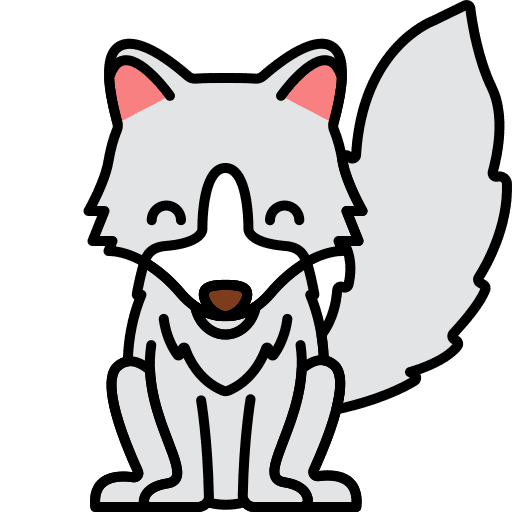 Arctic fox mammal wild life animals icon