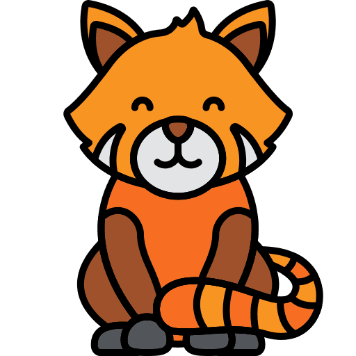 Red panda wild life animal kingdom zoo icon
