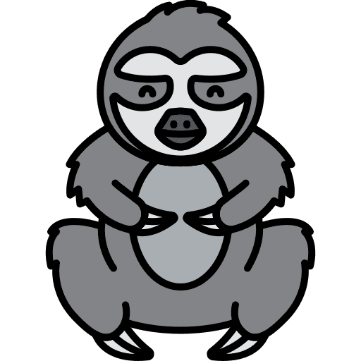 Sloth animals wild life animal kingdom icon