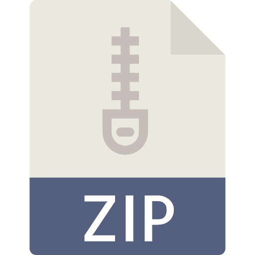 Zip document interface symbol icon Zip document interface symbol icon