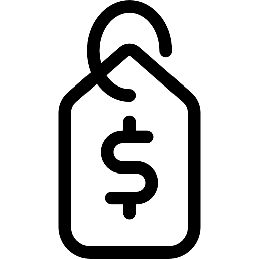 Price tag commerce dollar label icon