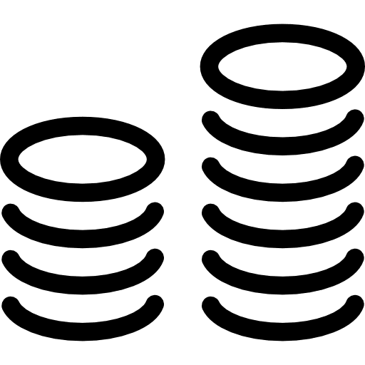 Coins bank commerce business icon