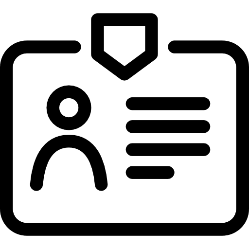 Id card pass identification identity icon