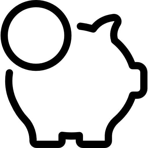 Piggy bank banking money business icon