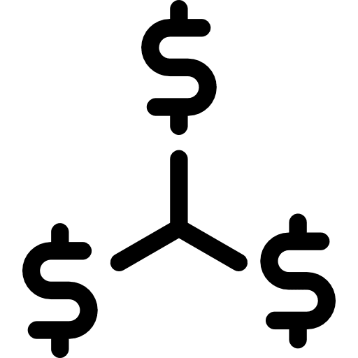 Dollar symbol exchange money business icon