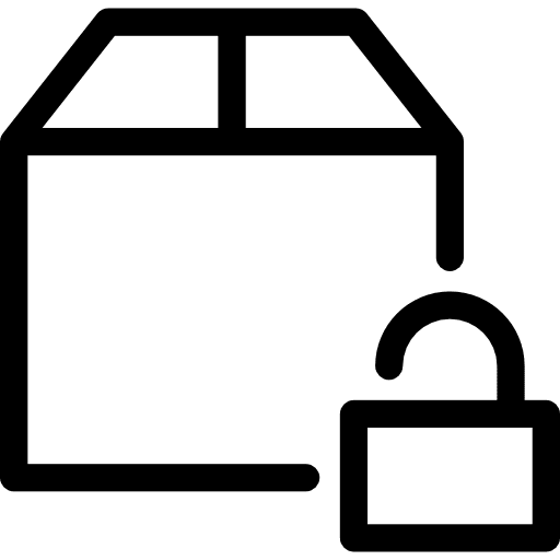 Package storage tools and utensils box icon