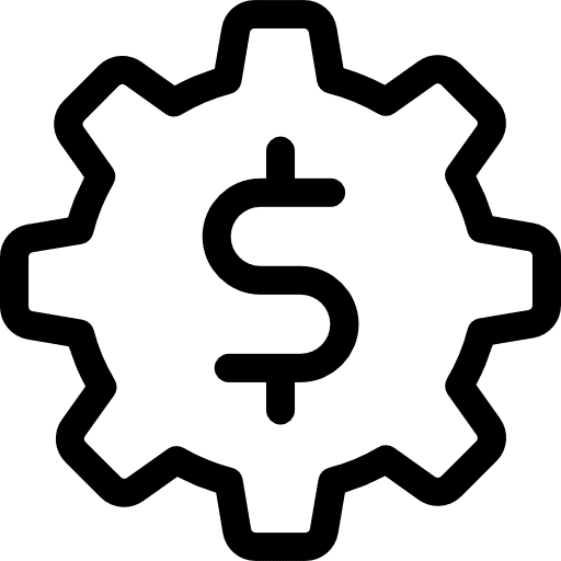 Settings setup settings dollar symbol icon