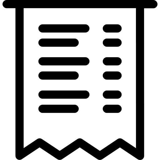 Invoice ticket receipt invoice icon
