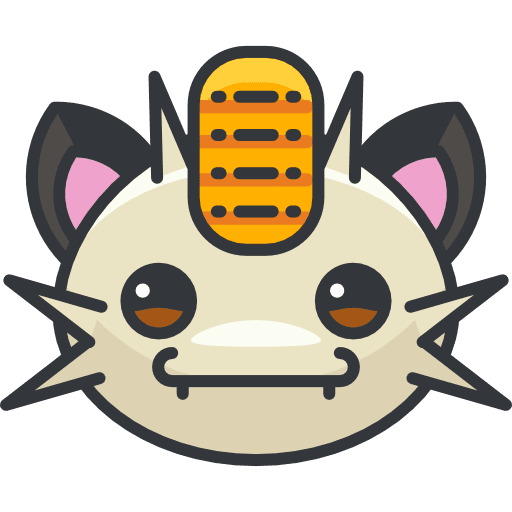 Meowth pokemon character avatar icon