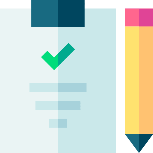 Clipboard document files and folders checkmark icon