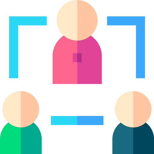 Hierarchical structure diagram management business and finance icon