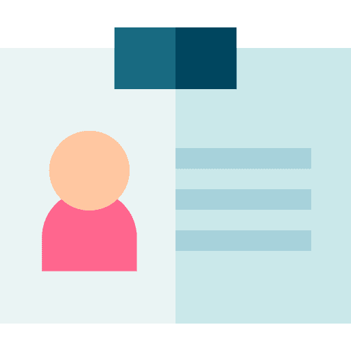 Id card pass role acreditation icon