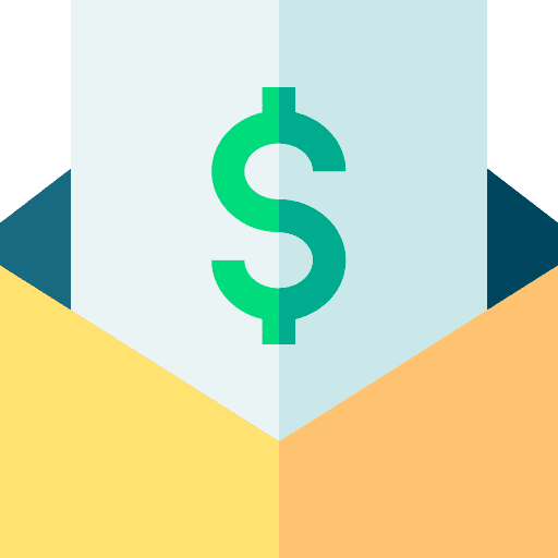 Salary business and finance fund currency icon