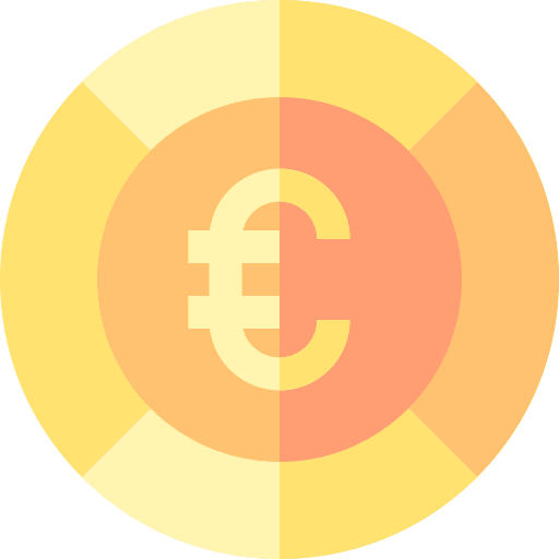 Euro cash currency business and finance icon Euro cash currency business and finance icon