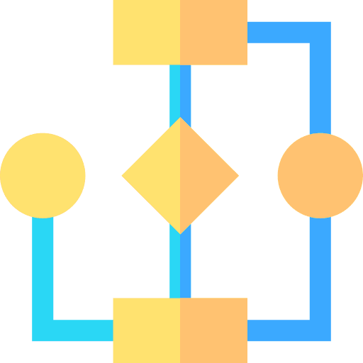 Flow chart operating model strategic plan process icon Flow chart operating model strategic plan process icon