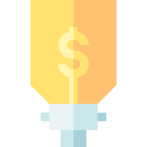 Idea money business and finance illumination icon Idea money business and finance illumination icon