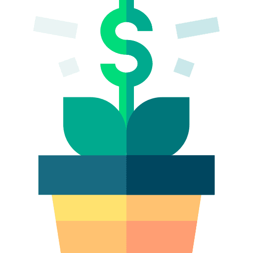 Money growth plant business and finance icon Money growth plant business and finance icon