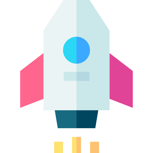 Startup rocket space transportation icon Startup rocket space transportation icon